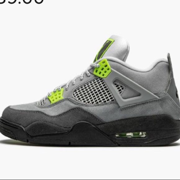 Jordan 4 neon / wolf grey - Picture 1 of 4